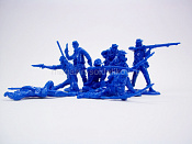 Солдатики из пластика Union Infantry 16 figures in 8 poses (blue), 1:32 ClassicToySoldiers - фото
