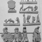 Ацтеки, набор №1 - комплект шаржевых фигур из 4-х штук