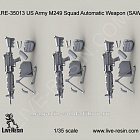 Аксессуары из смолы Ручной пулемёт M249 SAW 5,56мм 1:35, Live Resin