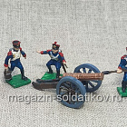 Солдатики из пластика в росписи Французская артиллерия - набор 5 шт., Airfix (Q566-056) (Q566-056)