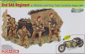 Q445-159 6586 К British 2nd SAS Regiment w/Welbike and Drop Tube Container (1/35) Dragon 1/35