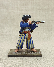 Миниатюра из олова Пират с тромбоном, 54 мм, Студия Большой полк - фото