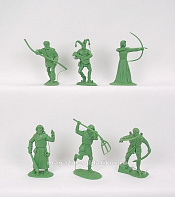 Солдатики из пластика Друзья Робин Гуда (светло-зеленый цвет), 1:32 Хобби Бункер - фото