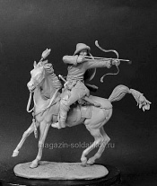Сборная миниатюра из металла Конный монгольский лучник, 13 век, 54 мм, Chronos miniatures - фото