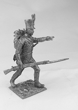 Миниатюра из металла Идущий сержант венгерских полков, Австрия, 1809 г., 54 мм, Россия
