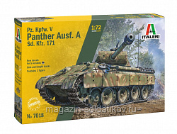 Сборная модель из пластика ИТ ТанкSd.Kfz. 171 Pz.Kpfw. V Panther Ausf. A (1/72) Italeri (7018) (7018)