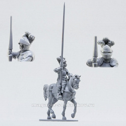 Сборная миниатюра из смолы Кирасир с копьём 28 мм, Аванпост