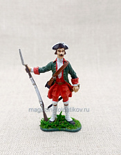 Русский мушкетер 1740-50 гг. 54 мм - фото