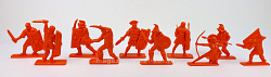 Солдатики из пластика Последняя битва, набор из 10 фигур (оранжевый) 1:32, ИТАЛМАС