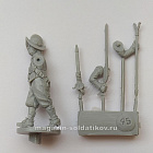 Сборная миниатюра из смолы Мушкетёр, идущий, 28 мм, Аванпост