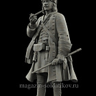 Сборная миниатюра из смолы Капрал гренадерских рот Валлиса 75 mm (1:24) Medieval Forge Miniatures (C-75-130) (C-75-130)