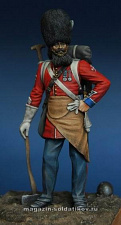 Сборная миниатюра из металла Пионер полка гренадеров гвардии,Британская империя 1856- гг, 54 мм, Chronos miniatures - фото