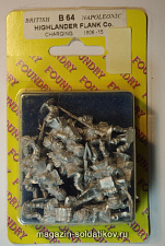 Фигурки из металла Фланговая рота хайлендеров атакует, 28 mm Foundry - фото