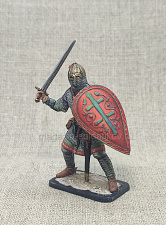 Миниатюра из олова Русский княжеский дружинник, 54 мм, Большой полк - фото