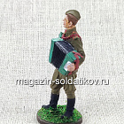 Лейтенант Красной Армии с аккордеоном, 1943-45 гг, 54 мм (QF0052) (QF0052)