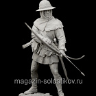 Сборная миниатюра из смолы Европейский лучник XIV-XV вв. 75 mm (1:24) Medieval Forge Miniatures (C-75-134) (C-75-134)
