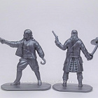 Солдатики из пластика Пираты, набор 2 шт (серебристые), 1:32, Уфимский солдатик