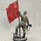 Сержант со знаменем 1945 г, 54 мм, Студия Большой полк (ИЛ2034.14.01.54) (ИЛ2034.14.01.54)