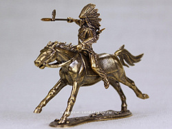 Миниатюра из бронзы Всадник. Битва при Литтл-Бигхорн, 1876 г. 40 мм, Седьмая миниатюра (1876 111) (1876 111)