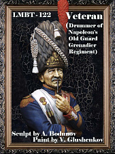 Сборная миниатюра из смолы Veteran (Drummer of Napoleon's Old Guard Grenadier Regiment) 1/10, Legion Miniatures - фото