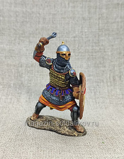 Миниатюра из олова Знатный русский воин с булавой, Ледовое побоище, 54 мм, Студия Большой полк - фото