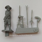 Сборная миниатюра из смолы Мушкетёр, 28 мм, Аванпост