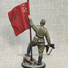 Сержант со знаменем 1945 г, 54 мм, Студия Большой полк (ИЛ2034.14.01.54) (ИЛ2034.14.01.54)