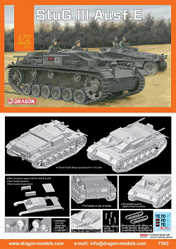 Сборная модель из пластика Д САУ StuG.III Ausf.E (1:72) Dragon