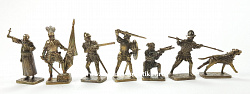 Солдатики из металла Конкистадоры (наб. 7 шт,) 40 мм, Бронзовая коллекция