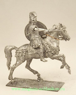 Миниатюра из металла Греческий командир на коне, 54 мм, Магазин Солдатики