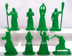 Солдатики из пластика Тайный Орден Мертвого Пламени (8 шт, зеленый цвет), Воины и битвы