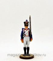 Миниатюра из олова Фузилер 61-го пехотного полка. Франция 1812-14 гг. 54 мм,Студия Большой полк - фото