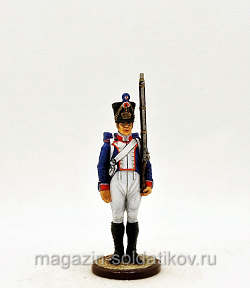Миниатюра из олова Фузилер 61-го пехотного полка. Франция 1812-14 гг. 54 мм,Студия Большой полк (ИЛ0391.12.03.54) (ИЛ0391.12.03.54)