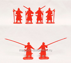 Солдатики из пластика Усиление, полк иноземного строя №2 (6 шт., красный) 1:32, Уфимский солдатик (пл014м-КР) (пл014м-КР)