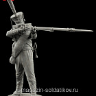 Сборная миниатюра из смолы Гренадер русской армии (стреляющий) 1812, 75 мм, HIMINI