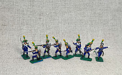 Солдатики из пластика в росписи Французские вольтижеры 1812 - набор 8 шт., Звезда - фото