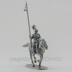 Сборная миниатюра из смолы Конный знаменосец, 28 мм, Аванпост