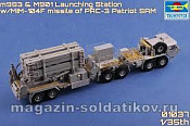 Сборная модель из пластика Ракетная установка ЗРК «Патриот» (MIM-104F) с ЗУР PAC-3 и тягачом М983 HEMTT(1:35) Трумпетер - фото