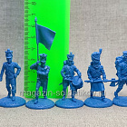 Солдатики из резиноподобного пластика Французская пехота 1806-12 гг., командная группа (набор 6 шт., 40 мм) PBM