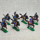 Солдатики из пластика в росписи Французские гусары 1805-15 - набор 7 шт., Italeri (Q566-018) (Q566-018)