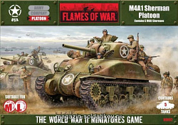Сборная модель из пластика M4A1 Sherman Platoon (15мм) Flames of War