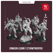 CL-Sq-12 Crimson Legion`s Sturmtroopers 28 мм, Артель авторской миниатюры "W"