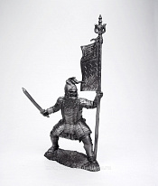 Миниатюра из олова СП Золотоордынский знаменосец, XIV в. 54 мм, Солдатики Публия - фото