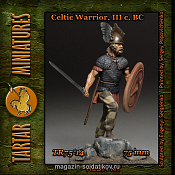 Сборная миниатюра из смолы Celtic Warrior, III c. BC 75mm Tartar Miniatures - фото