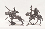 Солдатики из пластика Опричники, Армия Ивана Грозного (2 фигурки, антрацит) 1:32, Уфимский солдатик - фото