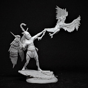 Сборная миниатюра из смолы Схватка с гарпией, 54 мм, TRILOKA miniatures - фото