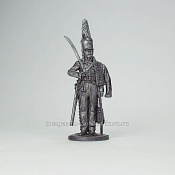 Миниатюра из олова Рядовой Белорусского гусарского полка, Россия 1805-06 гг. 54 мм EK Castings - фото