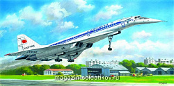 Сборная модель из пластика Ту-144Д, Советский сверхзуковой пассажирский самолет (1/144), ICM