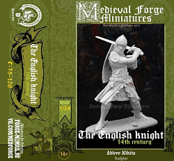 Сборная миниатюра из смолы Английский рыцарь 75 мм (1:24) Medieval Forge Miniatures (C-75-120) (C-75-120)