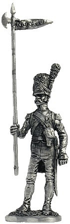 Миниатюра из металла 041. Второй орлоносец линейной пехоты, Франция 1809-1812 гг. EK Castings